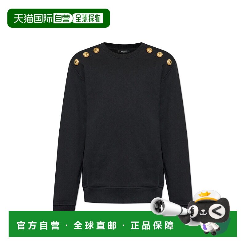 香港直邮BALMAIN 男士针织衫 FH1JS155JB130PA AW2025 黑色