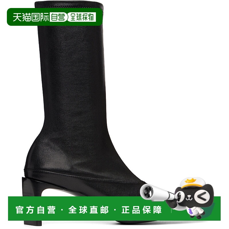 香港直邮Jil Sander 吉尔 桑达 女士 黑色中筒靴 J15WU0108P1758