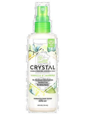 香港直邮Crystal Body Deodorant净味剂喷雾香草茉莉味118g正品