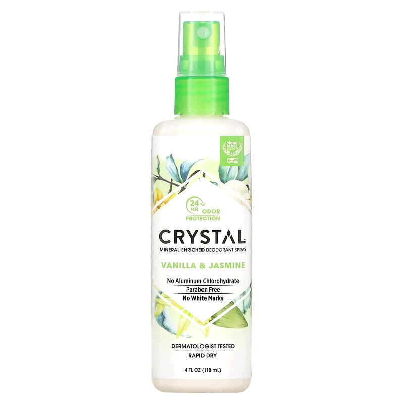 香港直邮Crystal Body Deodorant净味剂喷雾香草茉莉味118g正品
