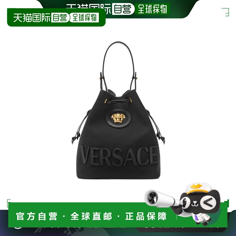 1h可退 香港直邮Versace 范思哲 女士 黑色 La Medusa Canvas 水