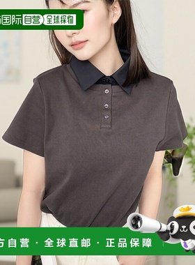 1h可退 日本直邮moment+女士撞色设计短袖Polo衫 mt07202女装