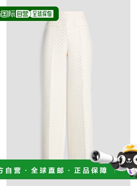 香港直邮Sandro 女士 水晶装饰花呢阔腿裤 SFPPA01608ECRU