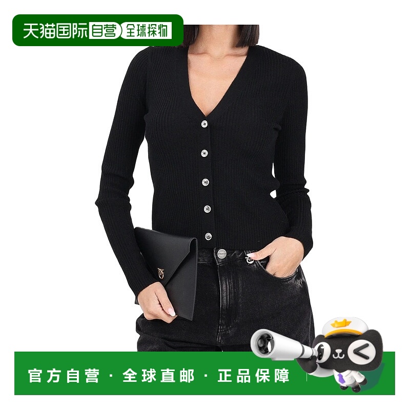 1h可退 香港直邮PINKO 女士针织衫 105506A18MZ99 AW2025 黑色 V-