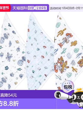 【日本直邮】Aden + Anais宝宝纱布巾玩具总动员3件套AWCC30012DI