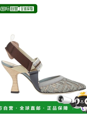 香港直邮Fendi Colibrì 刺绣高跟凉鞋 8J8669ASB4新款