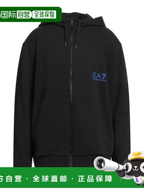 香港直邮潮奢 Ea7 男士 运动衫 black黑色 舒适时尚