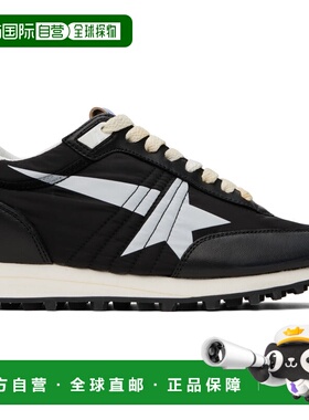 1h可退 香港直邮GOLDEN GOOSE 男士 黑色 Marathon M77 运动鞋 GM