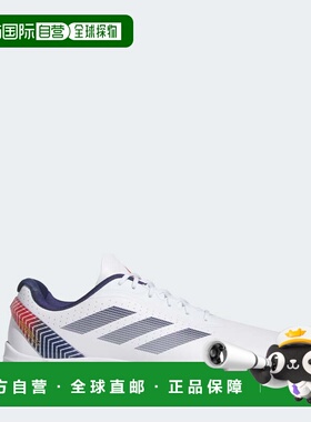 自营男士adidas Adizero ZG无尖钉高尔夫球鞋-云白色/深蓝色/红色