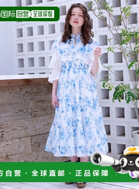 1h可退 日本直邮axes femme 女士碎花雪纺罩衫吊带裙套装  TS351X