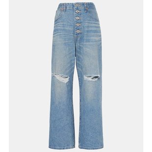 Junya 剪口阔腿牛仔裤 Watanabe 女士 003631 渡边淳弥 潮奢