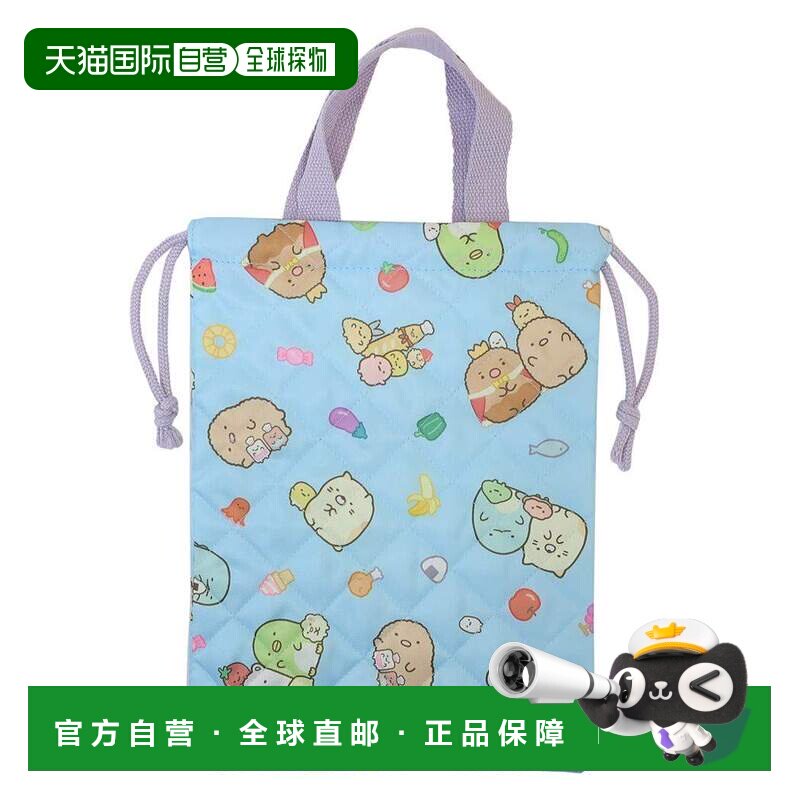日本直邮运动鞋包绗缝鞋盒角落生物图案蓝色新学年适用San-XiPlan