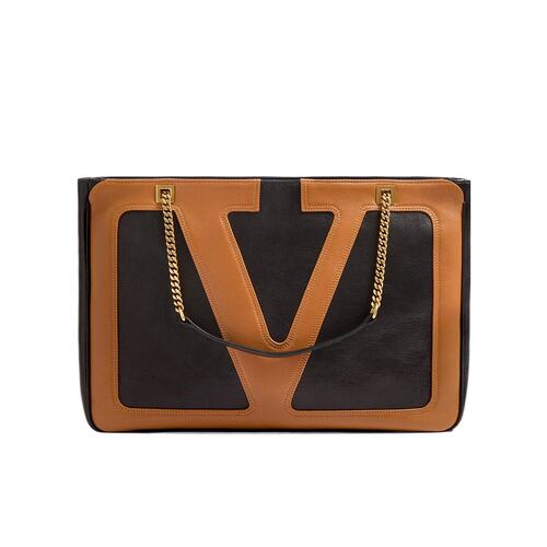 VALENTINO 女士斜挎包 WB0R13PTJRFA CO 黑色 中号徽标单肩包