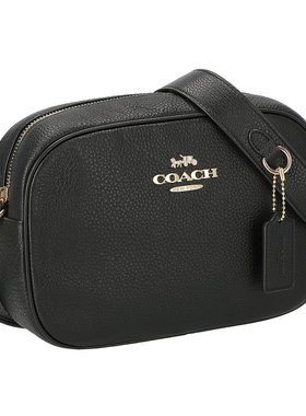 日本直邮COACH蔻驰经典时尚女士皮革黑色小方包斜挎包礼物CA207