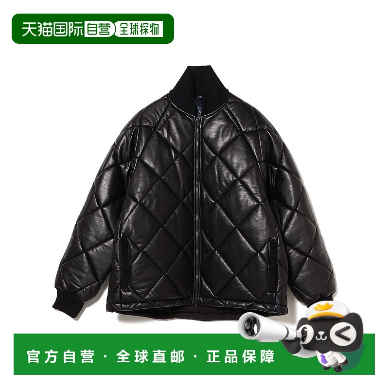 1h可退 日本直邮LAVENHAM 男女同款 加厚仿皮飞行夹克 半拉链宽松