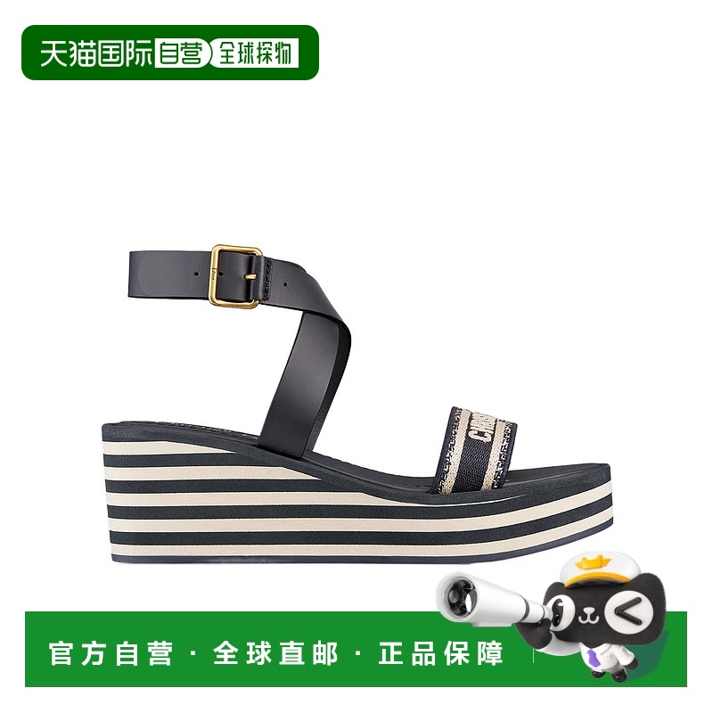 1h可退 香港直邮DIOR 女士凉鞋 KCO270ERCS56B SS2025 黑色新款