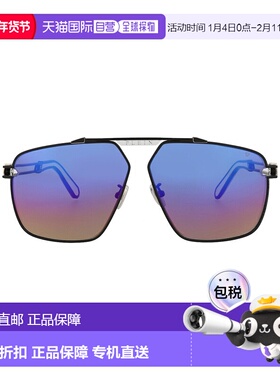 自营 philipp plein飞行员框架钛合金太阳镜-黑色多色 美国奥莱直