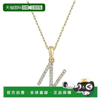 自营sabrina14k 金和钻石初始项链 - 黄色 n 美国奥莱直发锁骨链
