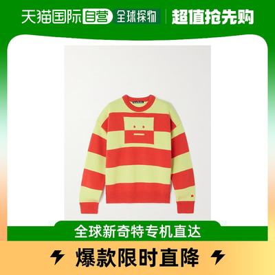 香港直邮潮奢 Acne Studios 艾克妮 女士条纹嵌花羊毛毛衣