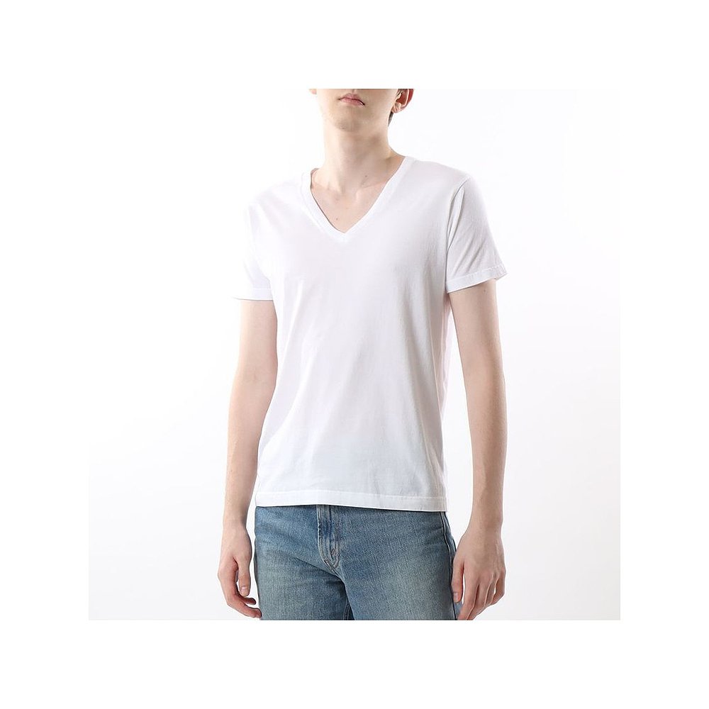 日本直邮HANES 男士纯棉JFV领T恤 H5355 010纯棉高档百搭 高级感