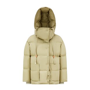 Sandy系列 Moncler 22年秋冬新款 女士草绿色短款 蒙克莱 羽绒服