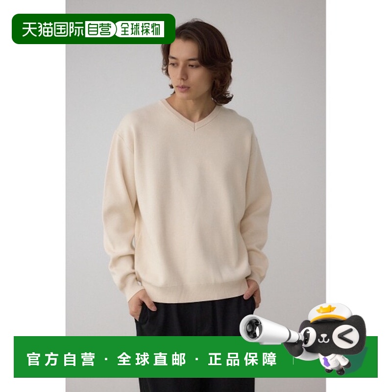 1h可退 日本直邮AZUL BY MOUSSY 男装 V领针织上衣 裏贴亮片设计