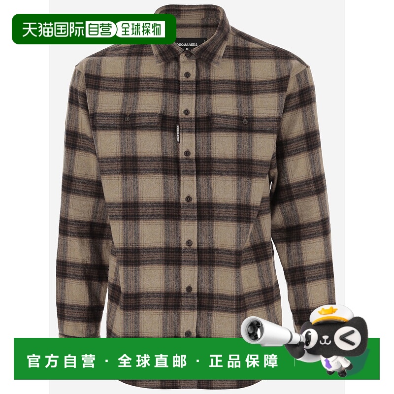 香港直邮DSQUARED2 男士衬衫 S71DM0738D35125001F AW2024羊毛