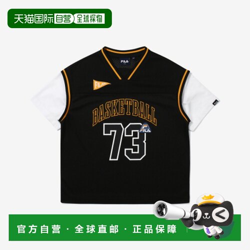 韩国直邮FILA KIDS 儿童童装T恤1200FK2RSG2601MBLK斐乐