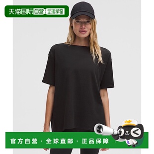 韩国直邮lululemon Back in Action 有机棉 T 恤 - BLK