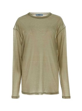 PRADA 女士衬衫 34644S23114F1F0393-2 SS2024 绿色