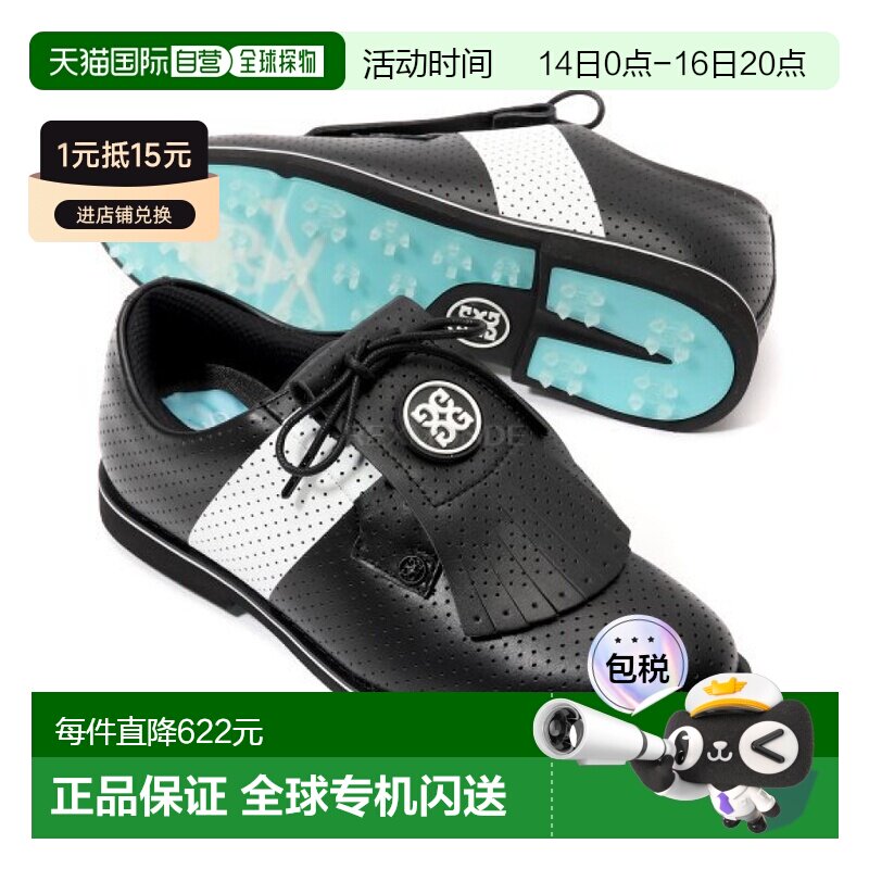 韩国直邮GFORE GALLIVANTER女士穿孔皮革高尔夫球鞋GLF000027-ONX图片