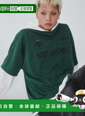 1h可退 日本直邮WEGO 男女同款网格叠穿风长袖T恤 SK24AU08M0005