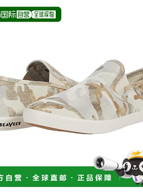 自营 SeaVees Baja Slip-On Sneaker女式美国7号奶油色迷彩舒适鞋