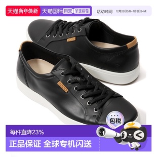 运动休闲黑色430004 7运动板鞋 01001 Soft 韩国直邮Ecco爱步男款