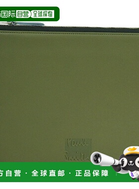 日本直邮Paul Smith 男士配饰手拿包 小羊皮 卡其色 PSME0145 PAU