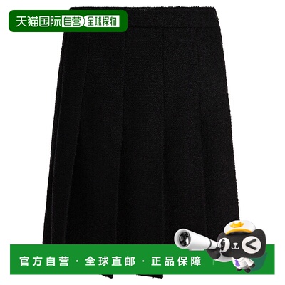 香港直邮CELINE 女士半身裙 RJ02V333J38NO CO 黑色 Germain skir