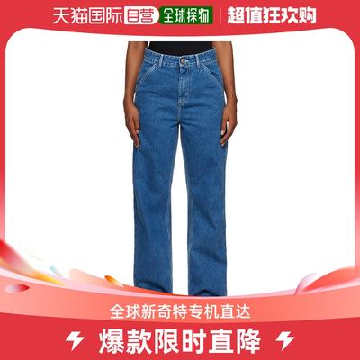 香港直邮潮奢 Carhartt 卡哈特 女士蓝色 Simple 牛仔裤