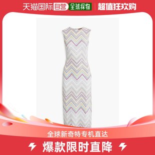 MISSONI 香港直邮潮奢 女士珠片精饰钩花中长连衣裙