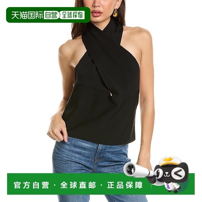 自营WeWoreWhat Knit Halter Top - black 美国奥莱直发性感上衣