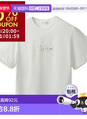 日本直邮Chloe 儿童 T 恤徽标圆领短袖衬衫 C20111 0003 117