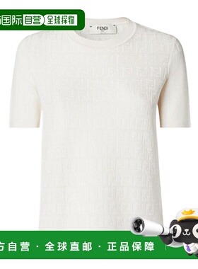 香港直邮FENDI 女士T恤 FZXD57AUZRF0ZNM AW2025 米白色 Ivory co
