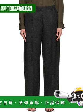 1h可退 香港直邮潮奢 toteme 女士 灰色 Wide Flannel 长裤 254WR