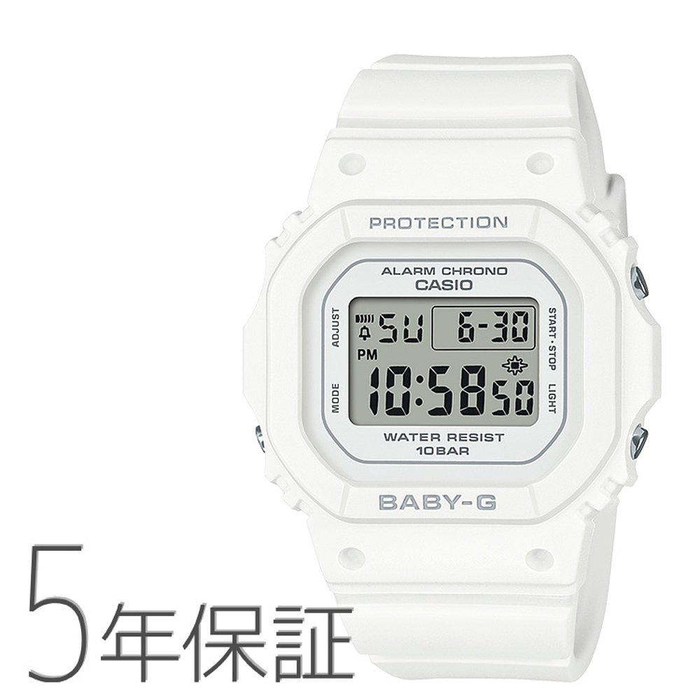 Baby-G Baby G 数字白色小薄 BGD-565U-7JF CASIO 卡西欧手表女士