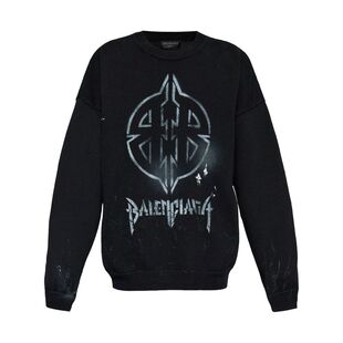 BALENCIAGA 女士针织毛衣 793662T33241070 CO 黑色 MAGLIERIA
