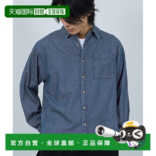 日本直邮NAVY 水洗棉质丹宁衬衫 男女同款 型 半落 宽松版 1h可退