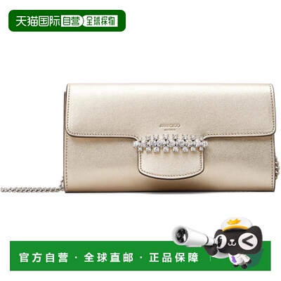 1h可退 香港直邮Jimmy Choo 周仰杰 女士 金色 Bing Wallet Chain