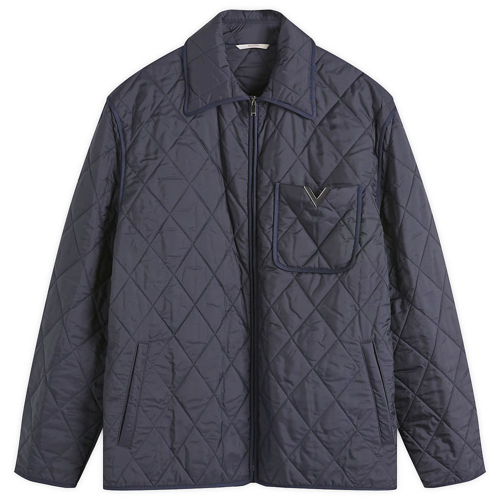 潮奢 Valentino 华伦天奴 男士 拉链直下摆绗缝夹克 5V3CJK15AAA