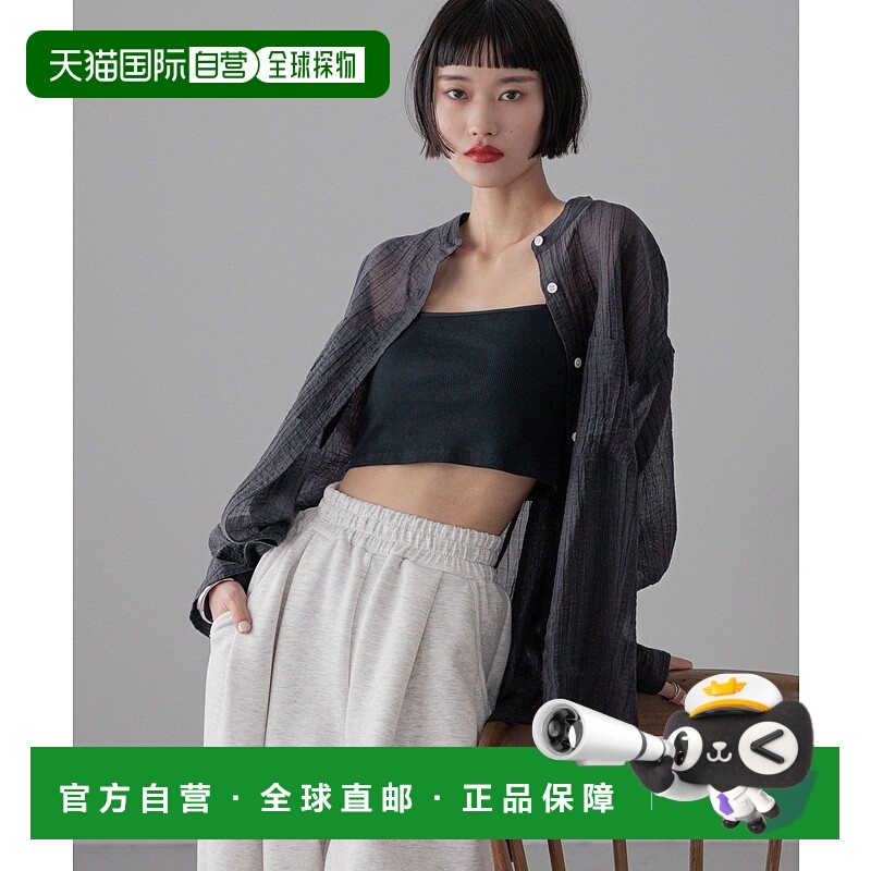 1h可退 日本直邮LOWRYS FARM 女士透视感系带长袖衬衫 289340