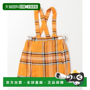 1h可退 日本直邮SHIPS 儿童版O’NEIL of DUBLIN 麻质格纹裙子 适