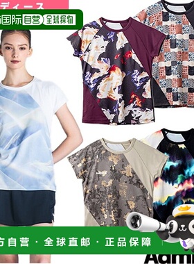 日本直邮Admiral 网球服（女士）不对称斜线图案 T恤/女装 (ATLA4